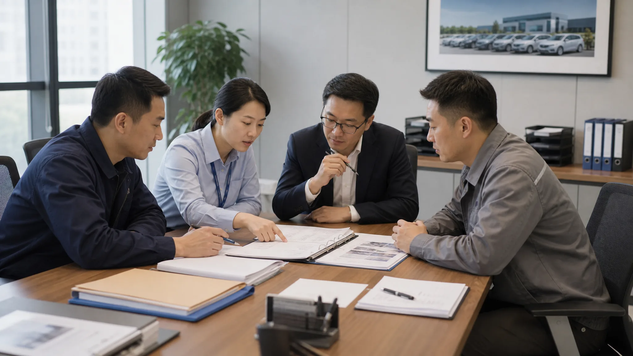 车辆管理人员共同梳理车辆管理流程