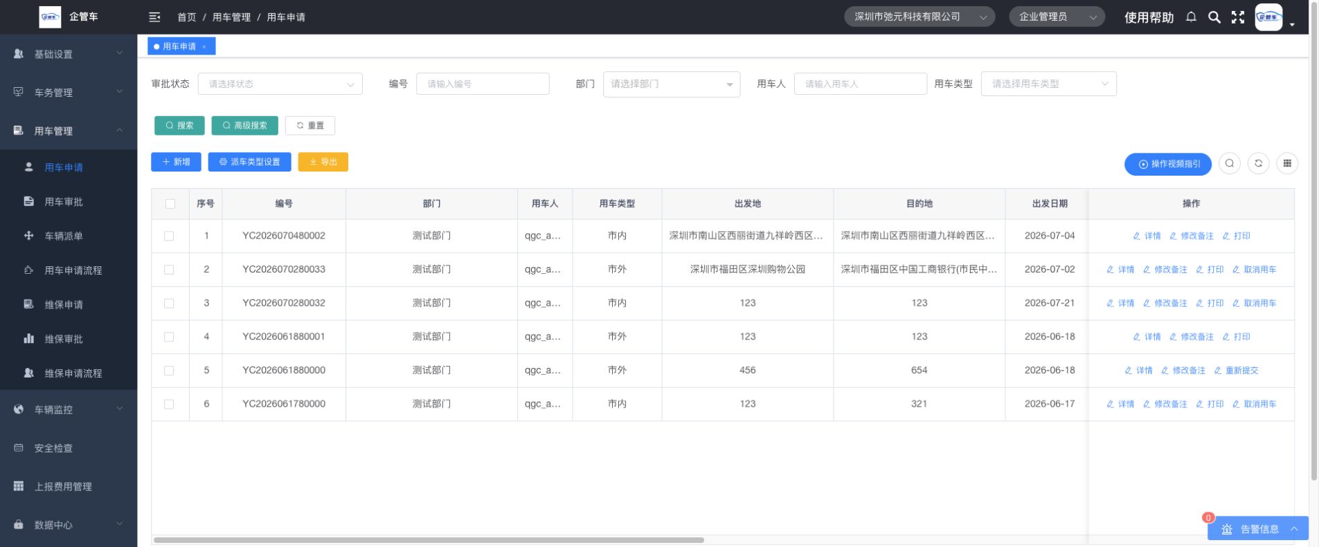 用车申请操作说明图 1